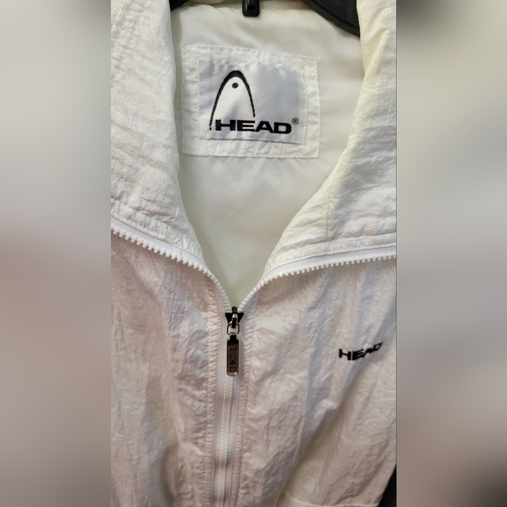 Head White Black Lined Track Jacket Medium Vintage 1990s - Picture 6 of 16